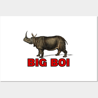 big boi rhino red text Posters and Art